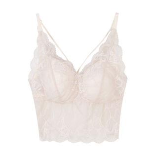 JoyceBra 纯欲风蕾丝美背吊带女蝴蝶露背带胸垫内搭外穿性感背心