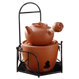 棉小城温茶器红泥烧碳炉砂铫壶家用户外煮水木炭围炉煮茶高端全套