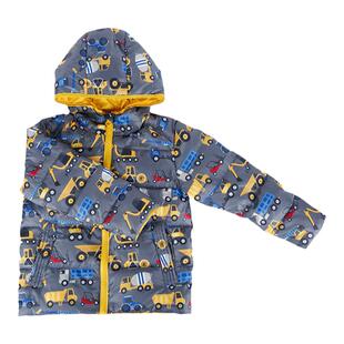 2025年新款白鸭绒秋冬装加厚男童汽车卡通带帽外套儿童羽绒服宝宝