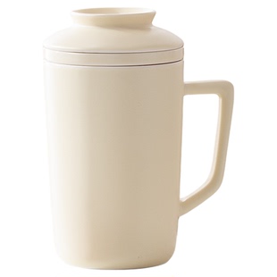 南山先生半见马克杯茶水分离泡茶杯带过滤陶瓷水杯子女士个人专用