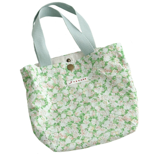 小清新 手提轻便小包新款布艺包女印花小托特包休闲学生小手拎包