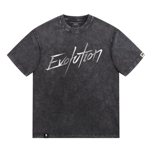 Evolution进化演唱会同款谢霆锋2025短袖t恤磨破洗水做旧应援衣服