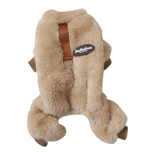 小体泰迪幼犬衣服带牵引绳环马尔济斯约克夏小狗奶狗冬天四脚绒衣