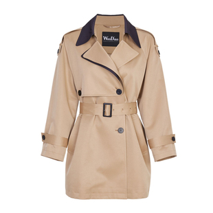 婉甸2026春季新品卡其色中长款风衣系腰带防风外套1251B02SJ2YX