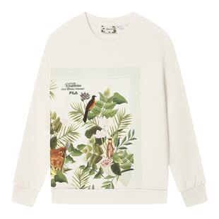 Fila/斐乐亨利卢梭联名女子圆领套头卫衣长袖T恤衫F11W448209F