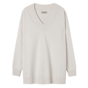 【季末折扣】FALCONERI女士V领宽松长袖山羊绒毛衣针织衫DMLX228