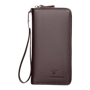 帅桐袋鼠男士钱包2025新款青年手包大容量长款拉链钱夹商务零钱包