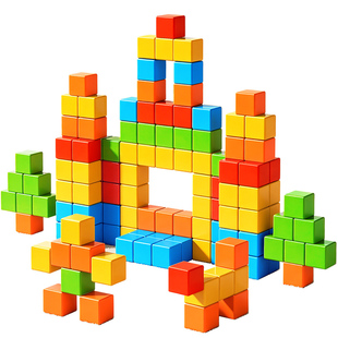 儿童磁力方块积木磁吸益智拼搭0到6岁早教数字正方体玩具教具礼物