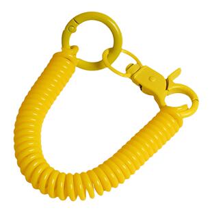 弹簧绳钥匙扣挂件手机防丢绳钥匙链彩色弹力伸缩挂绳学生包包挂饰