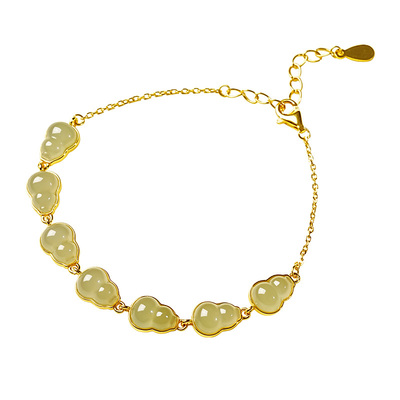 宫里上新天然正品和田玉葫芦手链