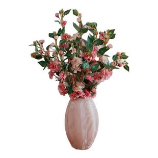 沁园春山茶花仿真花假花摆设客厅餐桌花轻奢花卉装饰摆件花插花瓶
