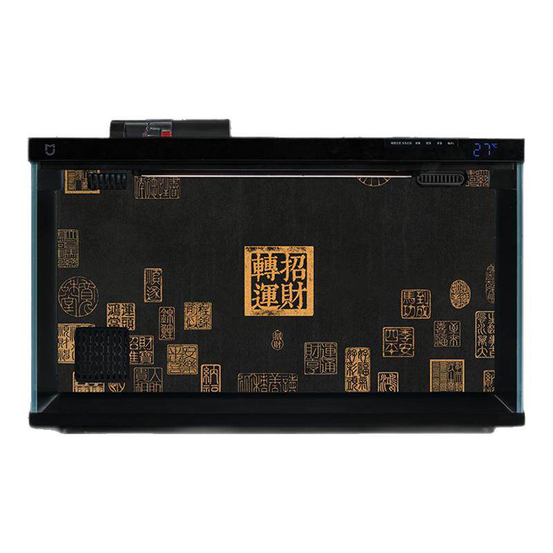 适用小米智能鱼缸背景板贴纸图画3d立体高清图造景装饰品改装改造