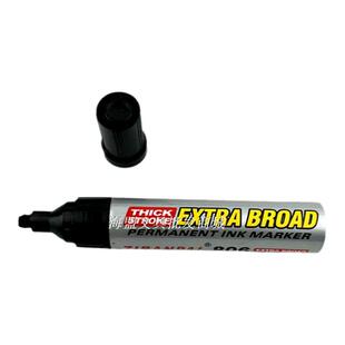 记号笔粗头大容量809可加墨806箱头笔黑红蓝油性不掉海报广告马克