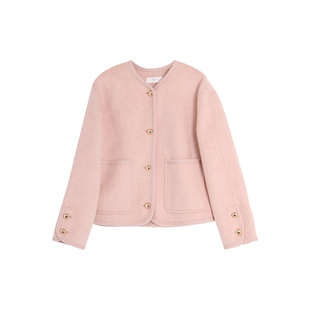 西町村屋双面呢外套女冬新款轻潮百搭韩系气质短款外搭AD8209003