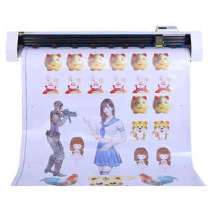 米卡MX1400摄像头全自动定位刻字机小型模切机不干胶轮廓巡边切割热转印机车贴反光膜电脑刻绘机割字机