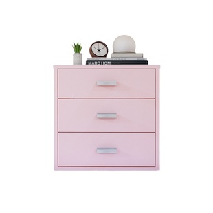 办公室小型铁皮柜白黑色文件柜多层矮柜复古彩色宿舍桌面储物柜