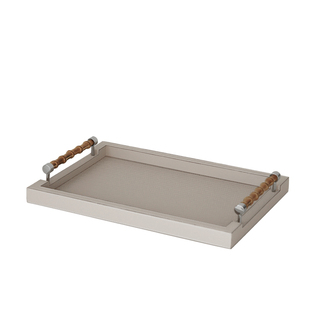 LamomeDeco轻奢高档皮质香薰托盘化妆品香水置物盘客厅收纳盘摆件