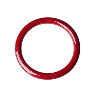 宫里上新朱砂手镯女式天然素圈镯子红色实用属马本命年礼物送妈妈