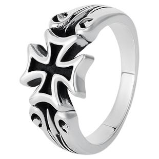 ROCKRIDE 小铁十字章戒指 925银男女做旧高级新款潮流礼物