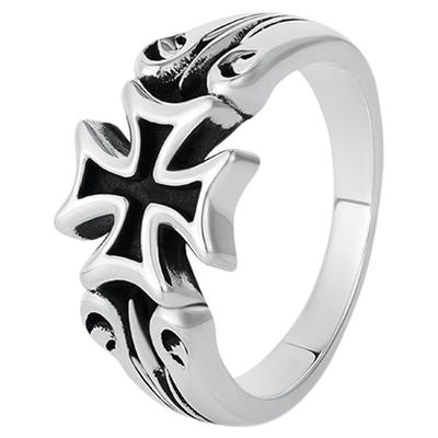 ROCKRIDE 小铁十字章戒指 925银男女做旧高级新款潮流礼物