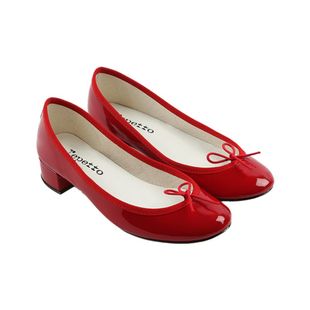 【独家惊喜盒】REPETTO丽派朵 CAMILLE漆皮皮底低跟圆头芭蕾鞋
