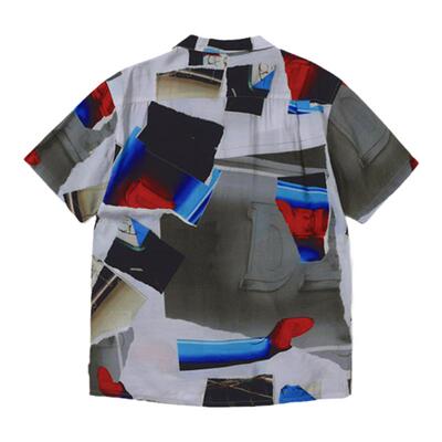 thisisneverthat® Torn Rayon S/S Shirt新款拼色印花短袖衬衫