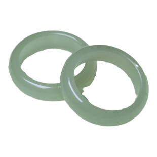 珪宝和田玉青白玉戒指男士晴水色指环女款天然玉石内径18mm带证书