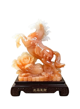 立马发财马到成功摆件仿玉工艺品