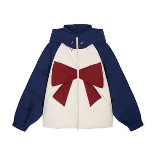 UOOYAA/乌丫2026冬季新款球型蝴蝶结户外机能羽绒服