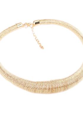 欧美金属弹簧项链耳环女饰品套装