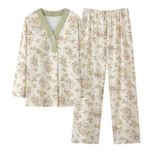 带胸垫月子服春秋款怀孕期纯棉产后哺乳睡衣秋冬产妇喂奶孕妇套装