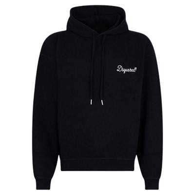 【春夏新品】DSQUARED2/D2次方 2026春夏男士连帽黑色卫衣