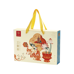 稻香村新款年货坚果礼盒糕点三重奏720g低糖小桃酥手工玫瑰鲜花饼