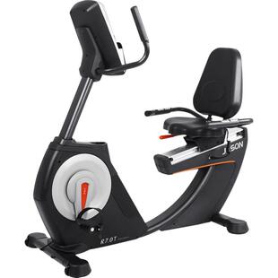 杰森商用卧式健身车磁控智能家用大型皮带脚踏车有氧运动健身器材