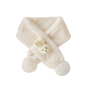 杰里贝比儿童围巾冬新款女童脖套宝宝毛绒保暖冬季小女孩加绒围脖