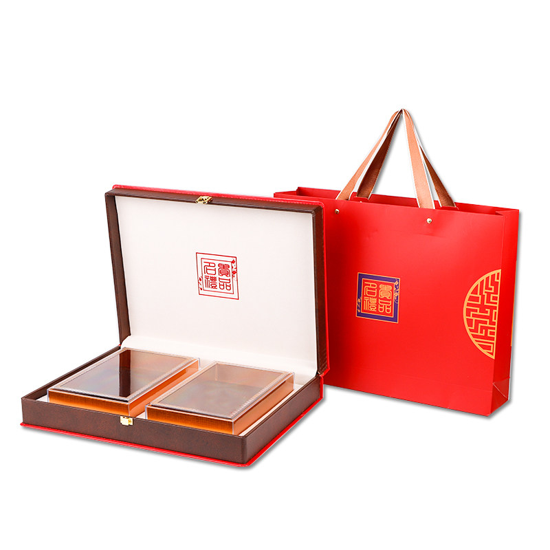 双拼名贵花胶鲍鱼海参定制礼品盒
