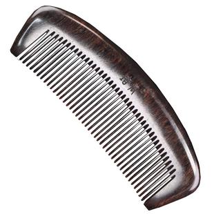 培风天然正品紫光檀木梳子女士长发脱发静电黑檀木梳乌木整料刻字