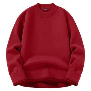 GV真维斯安可拉红色毛衣男秋冬款加厚针织衫男士本命年衣服男款B