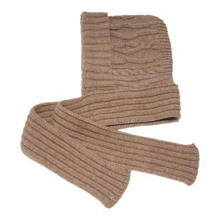 韩国麻花保暖巴拉克拉法毛线帽子女冬围脖一体羊毛针织帽围巾连帽