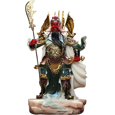 【非遗手工】关公站像武财神摆件