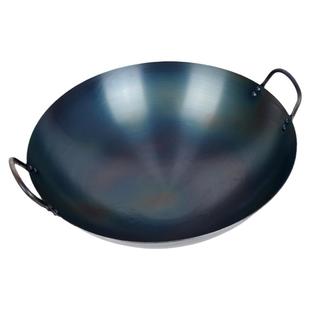 商用老式加厚无涂层双耳熟铁大铁锅家用不粘锅柴火灶燃煤气灶适用