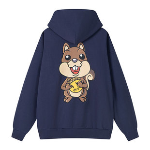 drewhouse sherman松鼠图案拉链连帽外套25秋季男女同款美式开衫