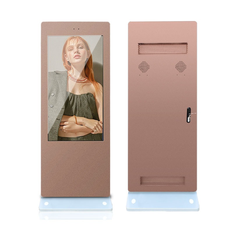 【跨境源头 一件起批】咖啡色立式广告机 一体机显示器防雨显示屏