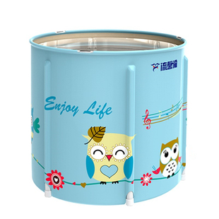 儿童洗澡桶宝宝儿童可坐可折叠泡澡桶家用加厚游泳桶浴桶洗澡神器