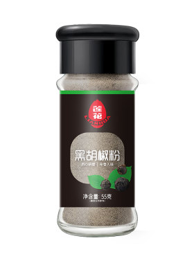莲花纯黑胡椒粉55g瓶装正宗撒料