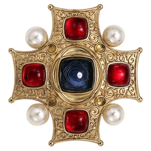 【情人节礼物】Retro Chic意大利复古时尚首饰 拜占庭国王胸针