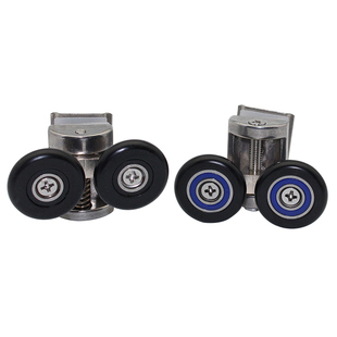 圆弧淋浴房滑轮玻璃推拉门轨道吊轮老式浴室移门轮隔断不锈钢配件