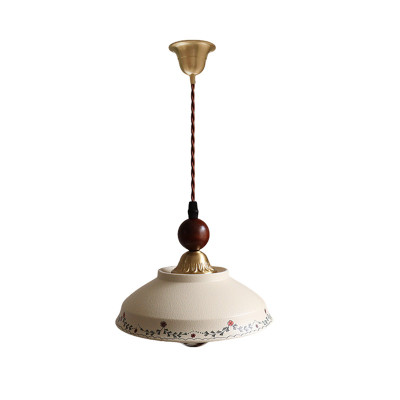 法式中古风复古釉面手绘吊灯