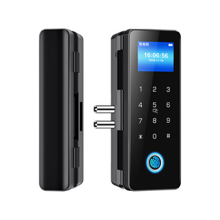 玻璃门锁指纹锁密码锁单开双开办公室门禁电子锁远程遥控智能门锁