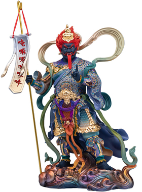 汉白玉面燃观音神像供奉摆件